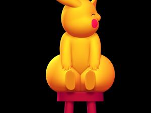 Pikachu Sitting on a Stool Modello di stampa 3D