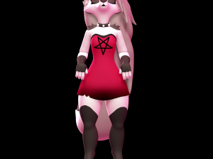 Loona with Dress - Helluva Boss 3D Print Model