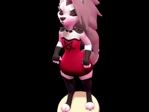 Loona with Dress - Helluva Boss 3D Print Model