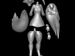 Loona with Dress - Helluva Boss 3D Print Model