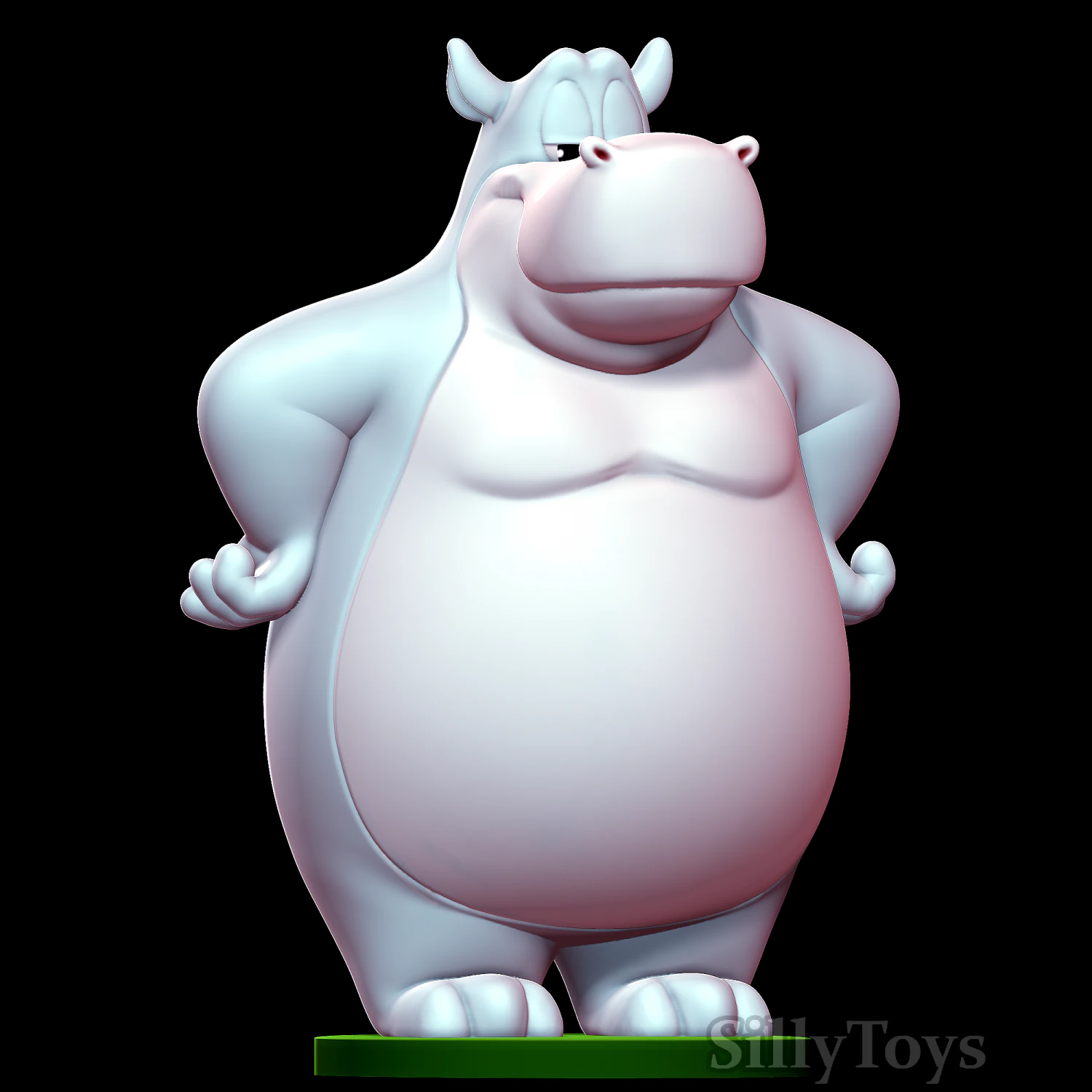 Flavio Hippo - Animaniacs 3D Print Model .c4d .max .obj .3ds .fbx .stl .blend 