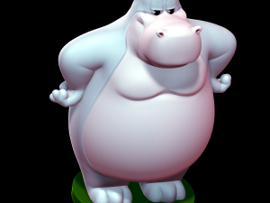 Flavio Hippo - Animaniacs 3D-Druckmodell