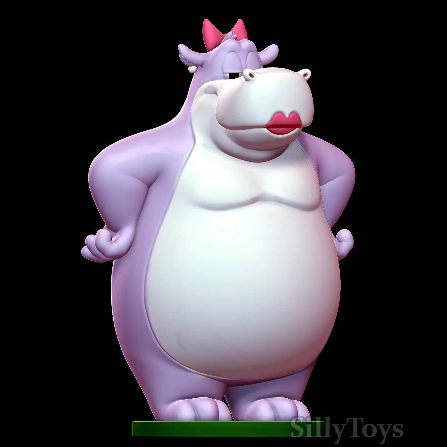 Marita Hippo - Animaniacs 3D Print Model .c4d .max .obj .3ds .fbx .stl .blend 