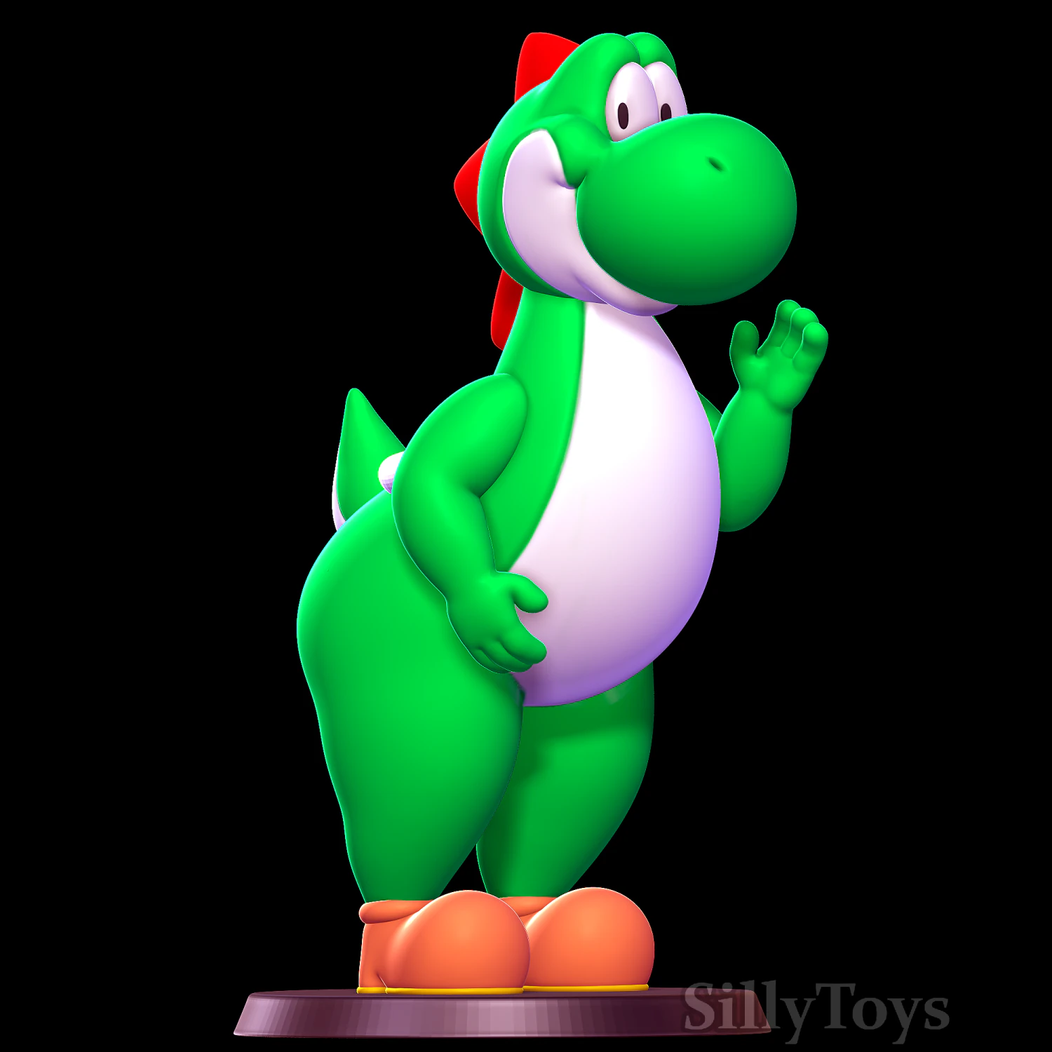 Yoshi - Mario 3D Print Model .c4d .max .obj .3ds .fbx .stl .blend 