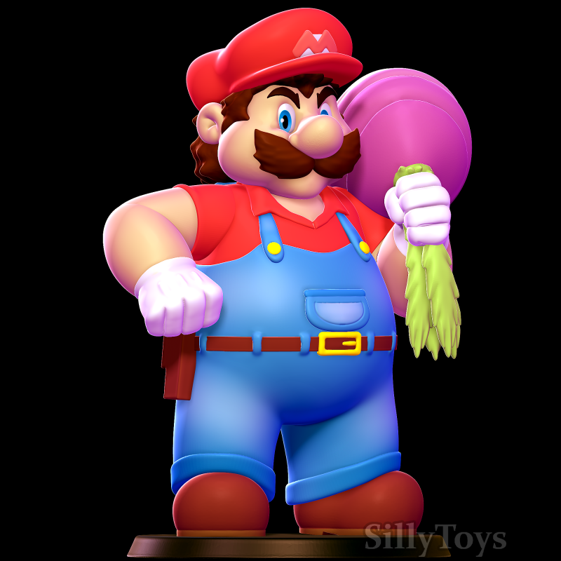 Mario 3D Print Model .c4d .max .obj .3ds .fbx .stl .blend 