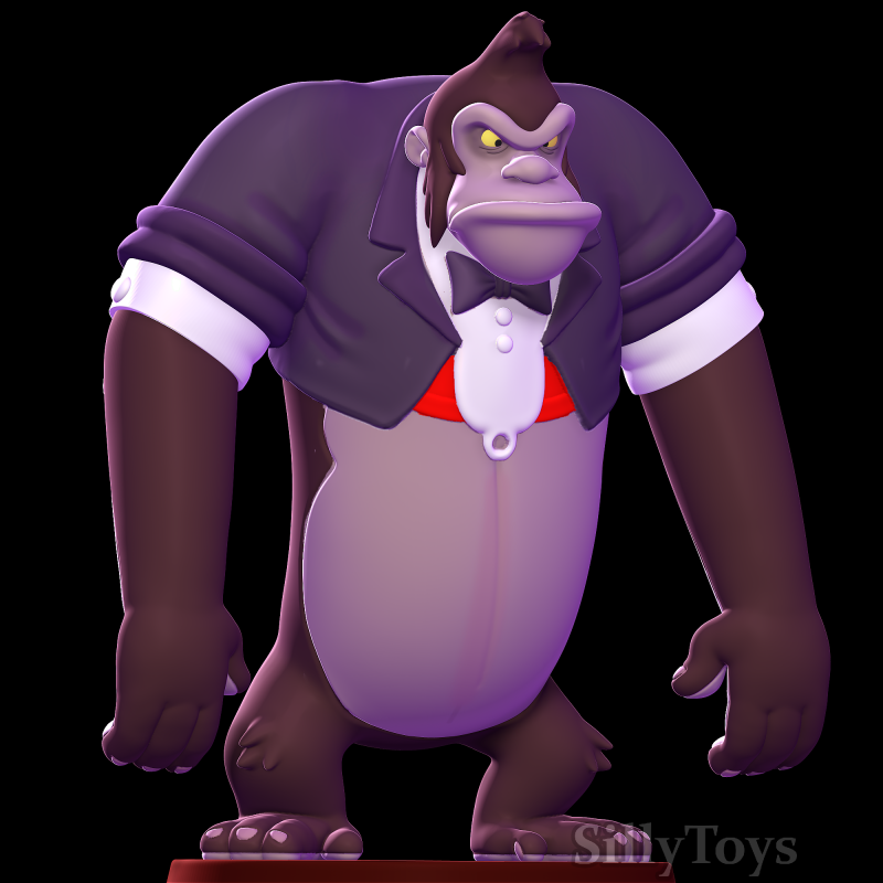Bongo the Gorilla - Who Framed Roger Rabbit 3Dプリントモデル .c4d .max .obj .3ds .fbx .stl .blend 