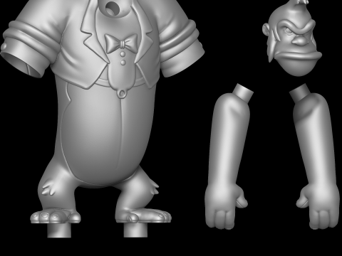 Bongo the Gorilla - Who Framed Roger Rabbit 3Dプリントモデル