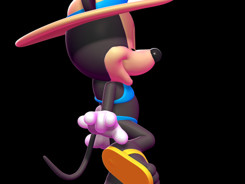 Minnie Mouse with Blue Bikini - 3D print model 3D Принт Модель