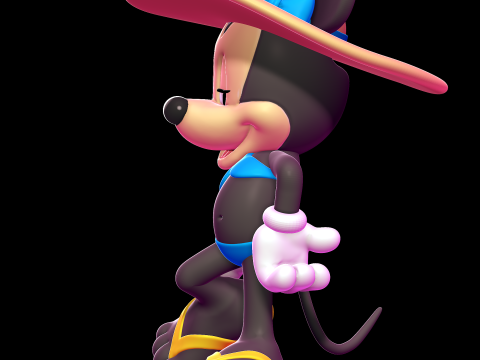 Minnie Mouse with Blue Bikini - 3D print model 3D Принт Модель