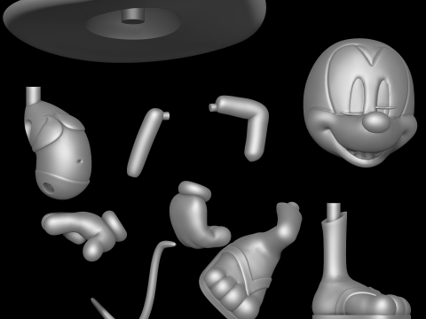 Minnie Mouse with Blue Bikini - 3D print model 3D Принт Модель