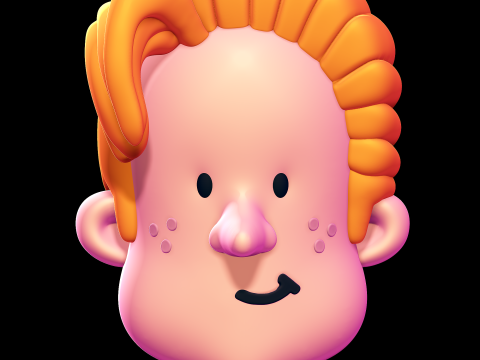 Conan OBrien head 3D-Druckmodell