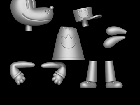 Dog Man Modelo de impresión 3D