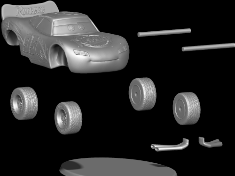 Lightning McQueen - Cars 3D 프린트 모델