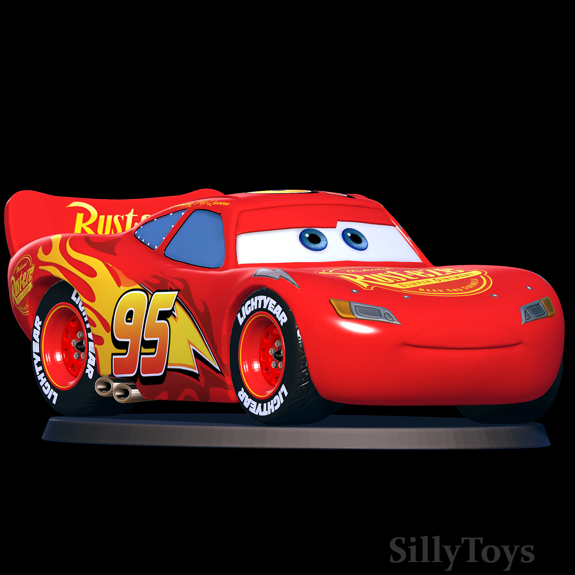 Lightning McQueen - Cars 3D Print Model .c4d .max .obj .3ds .fbx .stl .blend 