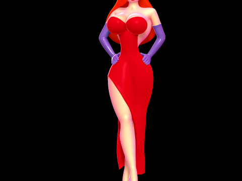 Jessica Rabbit - Who Framed Roger Rabbit 3D-printmodel