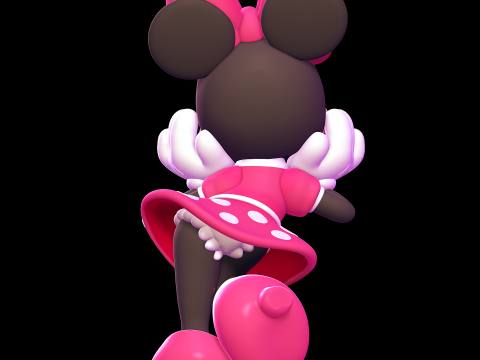 Minnie Mouse Model Cetak 3D