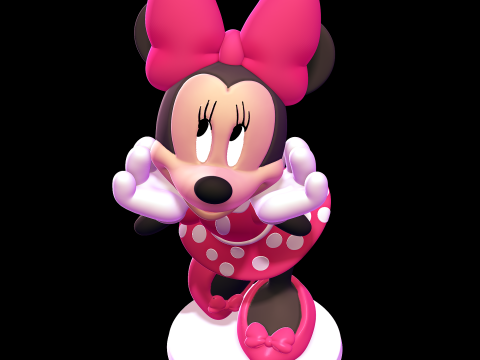 Minnie Mouse Model Cetak 3D