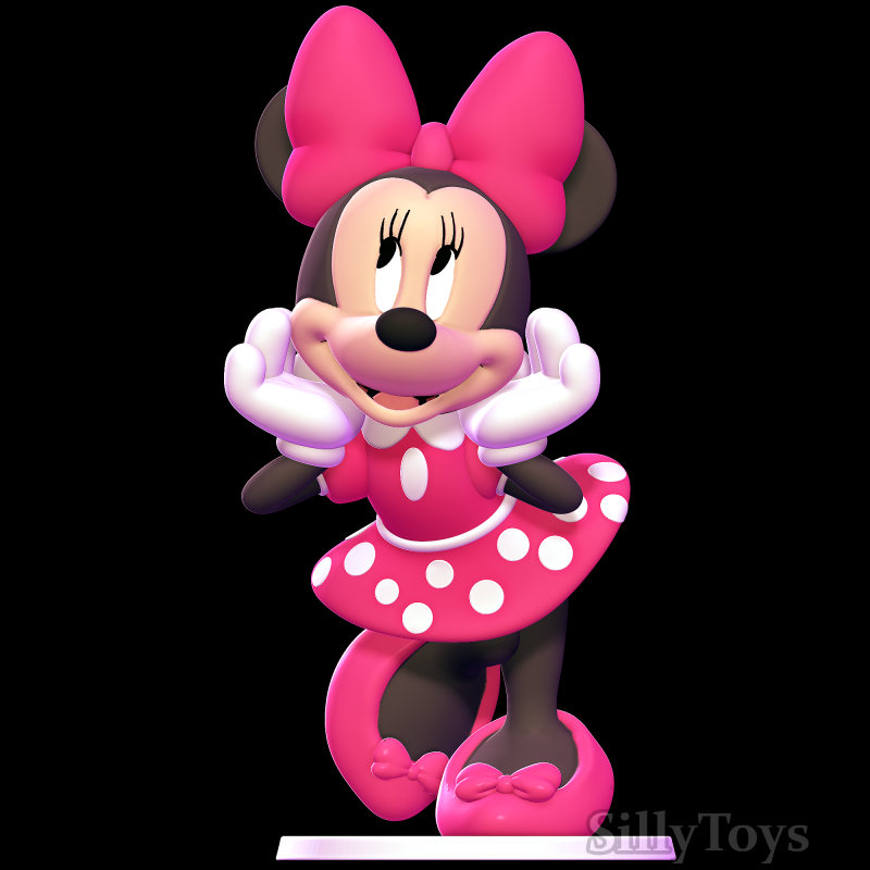Minnie Mouse 3D Принт Модель .c4d .max .obj .3ds .fbx .stl .blend