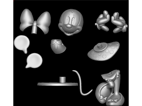 Minnie Mouse 3D Принт Модель