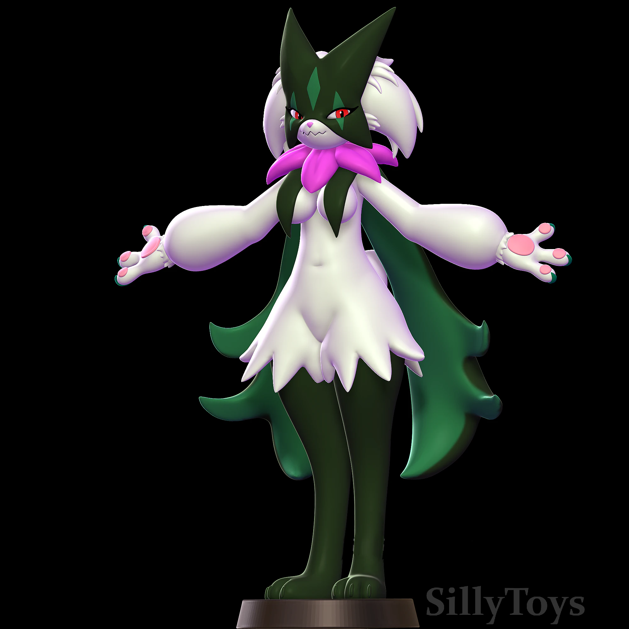 Meowscarada 3D Print Model .c4d .max .obj .3ds .fbx .stl .blend