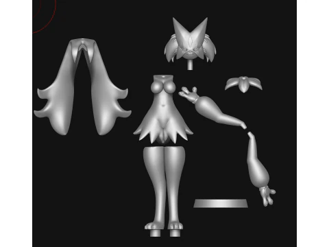 Meowscarada 3D Print Model