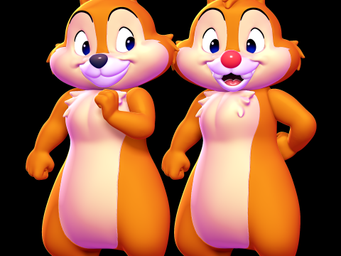 Chip and Dale 3D-printmodel
