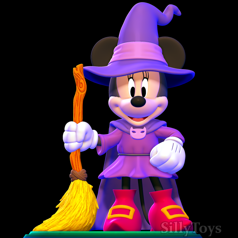 Minnie Mouse Halloween 3Dプリントモデル .c4d .max .obj .3ds .fbx .stl .blend