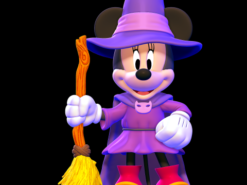 Minnie Mouse Halloween 3D-printmodel
