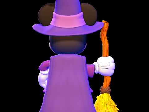 Minnie Mouse Halloween 3Dプリントモデル