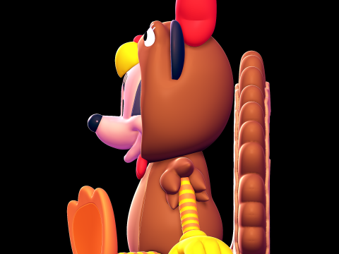 Minnie Mouse Thanksgiving Turkey costume 3D Print Model