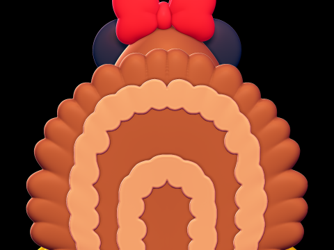 Minnie Mouse Thanksgiving Turkey costume 3D Print Model