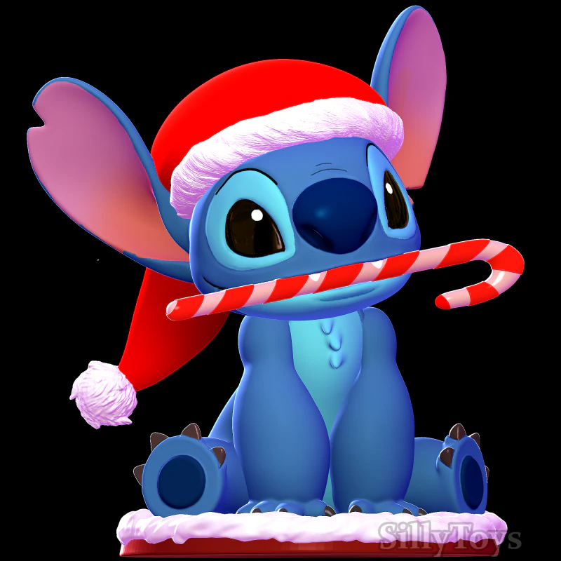 Stitch Natal - Lilo e Stitch Modelo de Impressão 3D .c4d .max .obj .3ds .fbx .stl .blend 