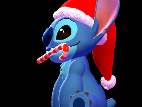 Stitch Natal - Lilo e Stitch Modelo de Impressão 3D