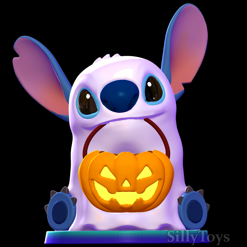 Stitch Halloween - Lilo and Stitch 3Dプリントモデル .c4d .max .obj .3ds .fbx .stl .blend