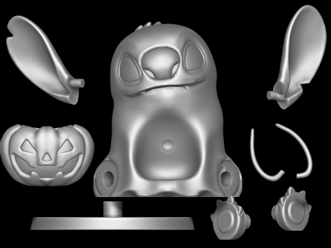 Stitch Halloween - Lilo and Stitch 3Dプリントモデル