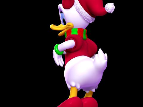 Daisy Duck Christmas 3D-Druckmodell