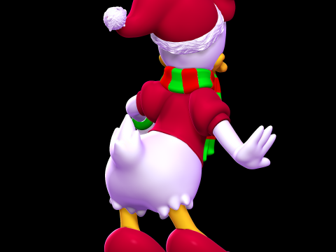 Daisy Duck Christmas 3D-Druckmodell