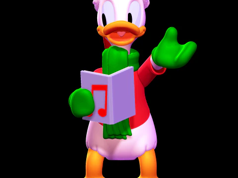 Donald Duck Weihnachten 3D Druckmodell