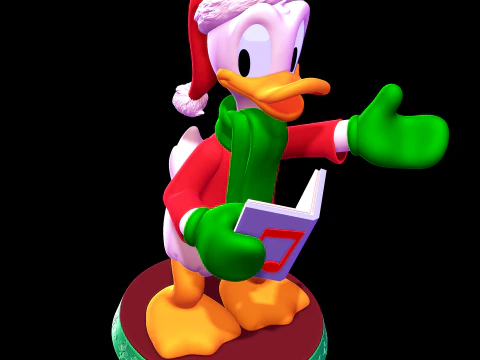 Donald Duck Weihnachten 3D Druckmodell