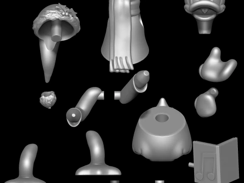 Donald Duck Weihnachten 3D Druckmodell