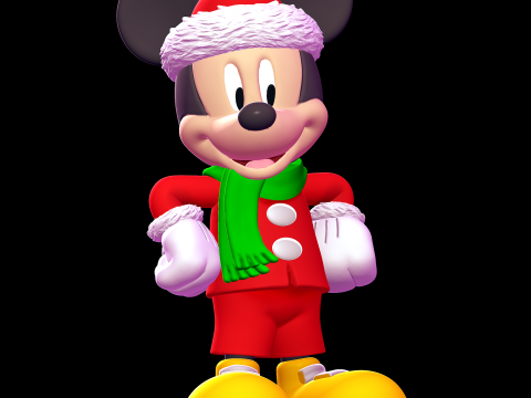 Mickey Mouse Christmas 3D-printmodel