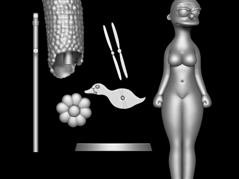 Marge Simpson - The Simpsons 3D Print Model