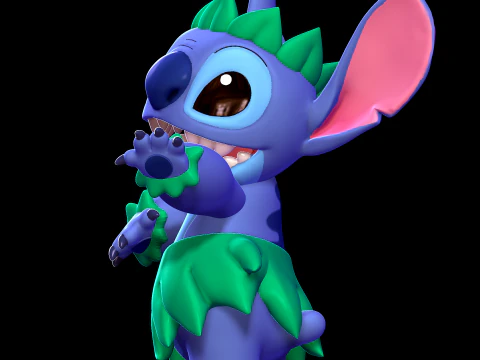 Stitch Hula - Lilo and Stitch 3D Print Model
