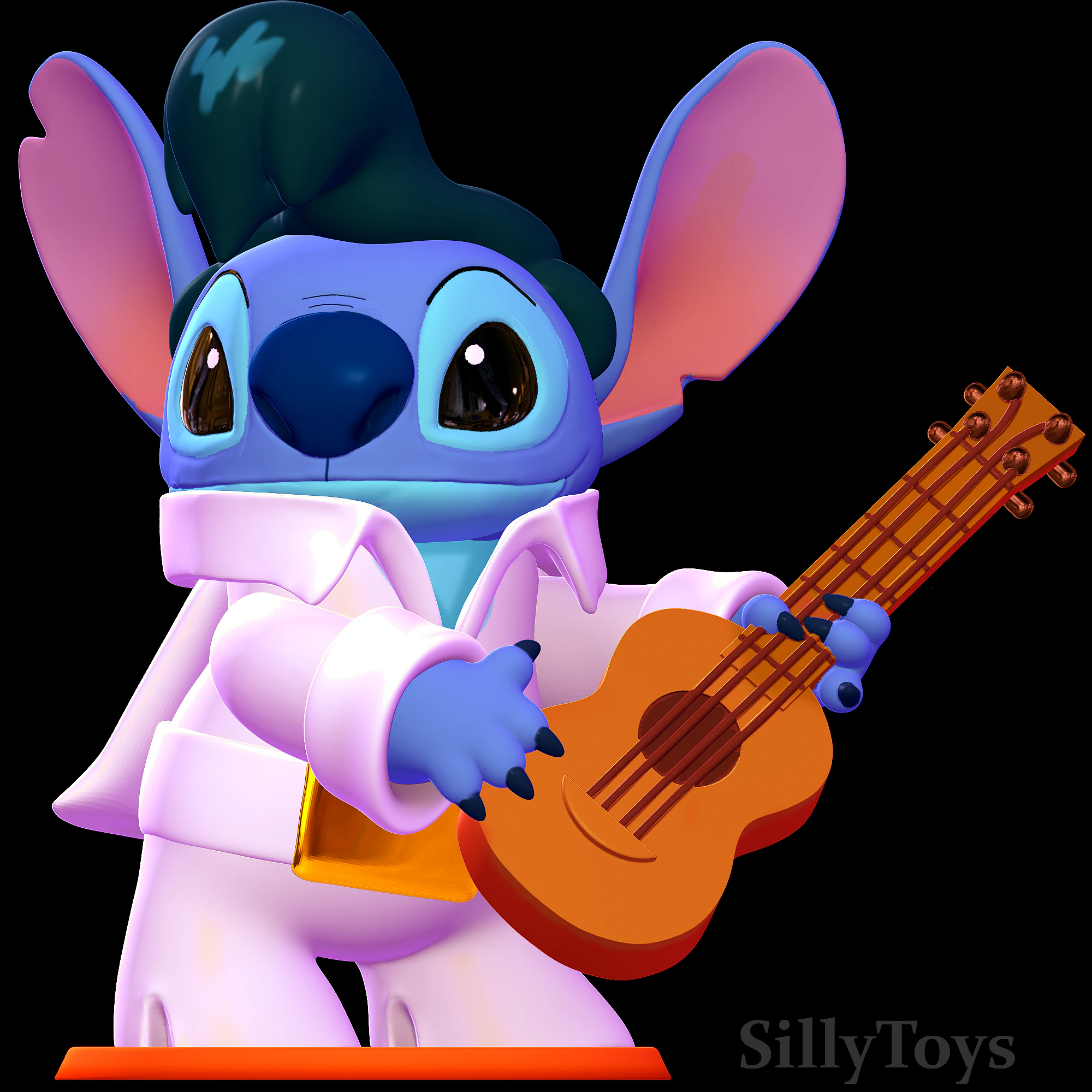 Elvis Stitch - Lilo and Stitch 3D Print Model .c4d .max .obj .3ds .fbx .stl .blend