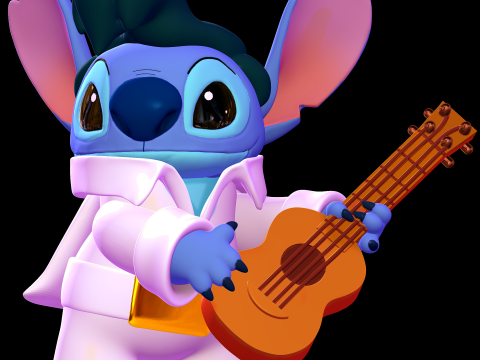Elvis Stitch - Lilo and Stitch 3D-printmodel