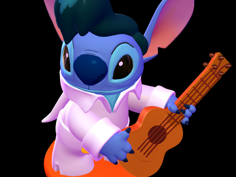 Elvis Stitch - Lilo and Stitch 3D-Druckmodell