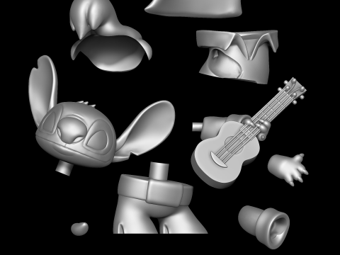 Elvis Stitch - Lilo and Stitch 3D-Druckmodell