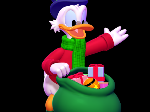 Scrooge McDuck Christmas 3D-printmodel