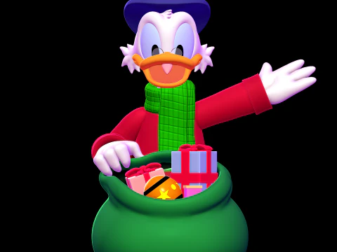 Scrooge McDuck Christmas 3D Print Model