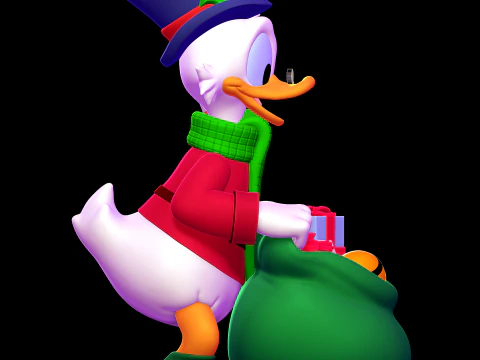 Scrooge McDuck Christmas 3D Print Model